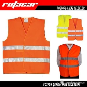 Fosfor Şeritli Turuncu İkaz Yeleği Ylkt