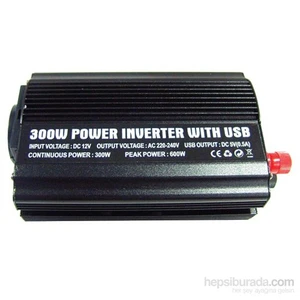 inverter Dönüştürücü USB'li 12V-220V 300watt
