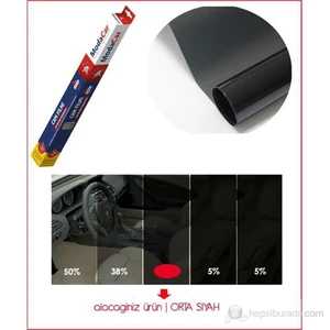 ORTA SİYAH Cam Filmi (6 mt x 50 cm - 3 Metrekare )