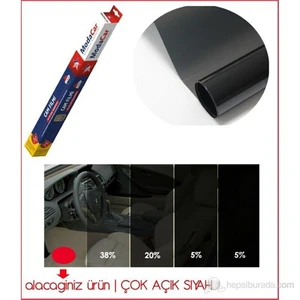 ÇOK AÇIK SİYAH Cam Filmi (6 mt x 50 cm - 3 Metrekare )