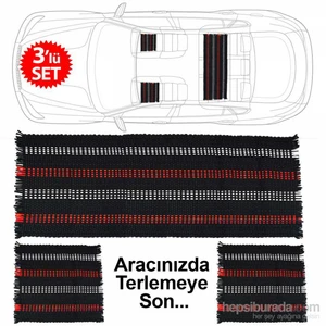 Terletmez Kilim Minder Kırmızı Beyaz