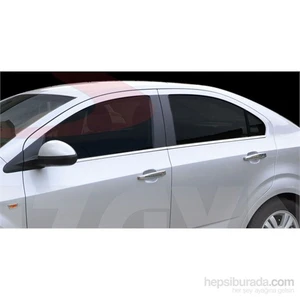 S-Dizayn Chevrolet Aveo Sd 2011> Model Ve Üzeri Cam Çıtası 4 Prç. Krom P.Çelik