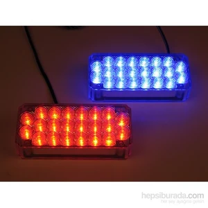 Flaşlı İkaz Lambası 44 Led (Kırmızı-Mavi) Lapa17