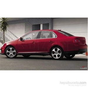 S-Dizayn Vw Jetta 2006-2011 Arası Kapı Koruma Çıtası Krom P.Çelik + Abs Plastik 8 Prç.