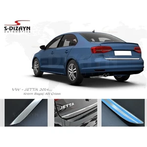 S-Dizayn Volkswagen Jetta Krom Bagaj Alt Çıtası 2014 ve Üzeri Makyajlı