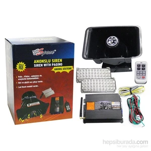 Mikrofonlu Led İkazlı Uzaktan Kumandalı (13Sesli) Siren Sssr41