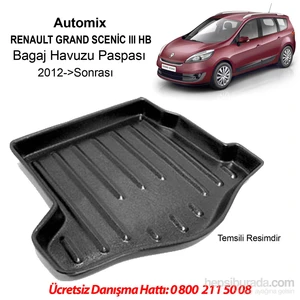Renault Grand Scenic 3 Bagaj Havuzu 2012 Sonrası