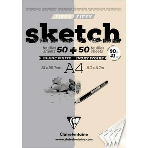 Esquisse Blanc & Ivory Fifty Beyaz-Fildişi Sketch Blok 100 Yaprak 90 Gr. A4