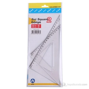 Gönye seti 26 cm X 45 derece- 26 cm X 60 derece