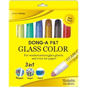 Cam - Aqua - Kağıt  Boyama Kalemi 6'lı Set