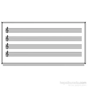 120x240 Laminat Müzik Çizgili Yazı Tahtası