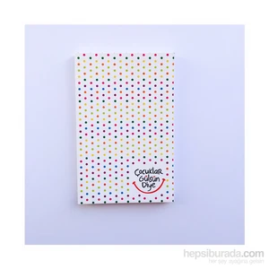 Çocuklar Gülsün Diye Çizgili Puantiyeli Defter 9 x 14