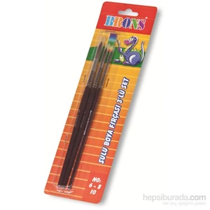 Br-245 Resim Fırçası 3 'lü Set 6-8-10
