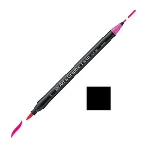 Art & Graphic Twin Marker Çift Uçlu Çizim Kalemi 9 Black