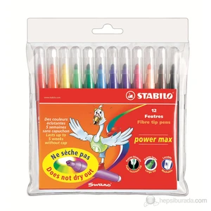STABILO power Max Keçeli Kalem 12'li Pkt