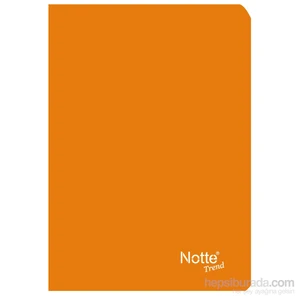 10357T Turuncu Plastik Kapak A4 Çizgili 80 Yaprak