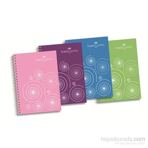 PP Kapak 4 Blm Renkli Kenar Çizgi Defter 80 Yaprak (5075400141)