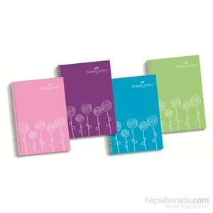 PP Kapak 4 Blm Renkli Kenar Çizgi Defter 160 Yaprak (5075400171)