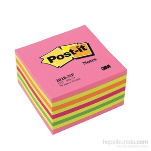 3M Post-it® Küp Not, Gökkusagi Pembe Tonlari, 450 yaprak, 76x76mm
