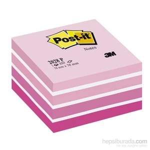 3M Post-it® Küp Not, Pembe Tonlari, 450 yaprak, 76x76mm