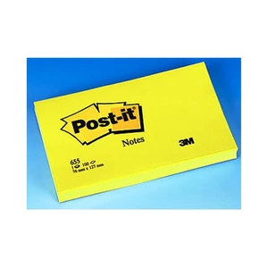 3M Post-it 655 Not Sarı 100 yaprak 76x127mm