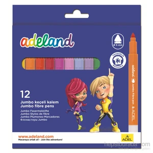 Jumbo Keçeli Kalem 12 Renk