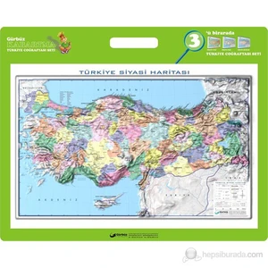 35x50 Kabartma Türkiye Siyasi Haritası