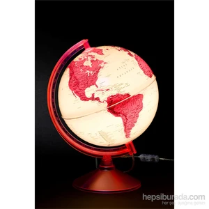 Işıklı Dünya Küresi 26 cm Mor/Pembe Renkli Yazılıp Silinebilir Tasarım