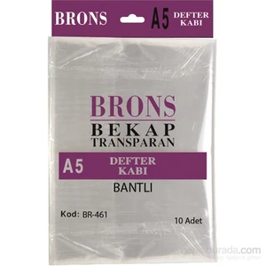 Br-461 Hazır Defter Kabı A5 Şeffaf Bantlı 10 'lu Set