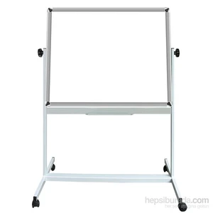 Mobil Yazı Tahtası Çift Taraflı 120x200 cm Alüminyum Çerçeve ile 1 Adet Beyaz Renk