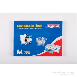Laminasyon Filmi A4 125 Micron 100'Lü