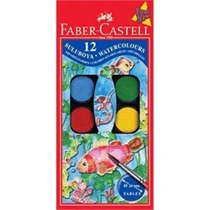 Suluboya 12 Renk Çocuklar İçin Parlak ve Canlı Boya Seti