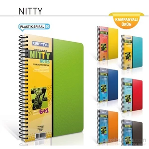 Nitty 6+1 Seperatörlü (A4) 240 Yp. PP Kapak Defter