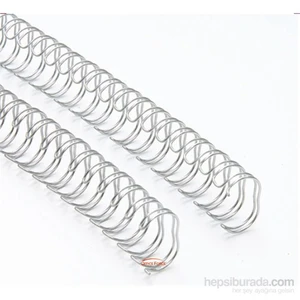 Office Force 9/16'' Gümüş 3:1'' (inç) A4 34 Loop Kutu Tel Spiral 100'lü