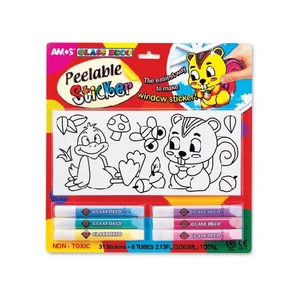 Etiket Ve Cam Boyama Seti 10,5 Ml X 6 Tüp + 27 Adet Etiket Ps10B6-D1