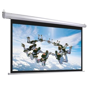 M120 240x200 cm  Motorlu Kumandalı Projeksiyon Perdesi-Beyaz Kasa