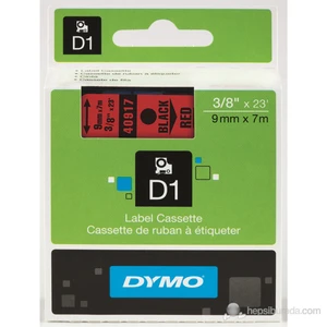 DYMO 40917 Kırmızı/Siyah D1 Yedek Şerit (9 mm x 7 mt)