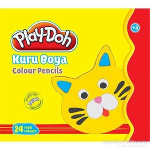 24 Renk Kuru Boya Teneke Kutu Play-Ku014