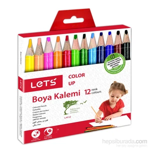 Lets L4112 12 Renk Yarımboy Boya Kalemi