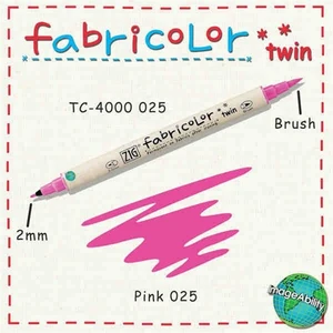 Fabricolor Twin Brush Pen Çift Uçlu Kumaş Boyama Kalemi Pink