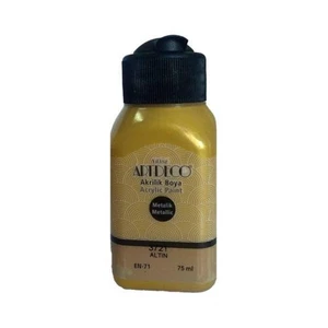 Metalik Akrilik Boya 75 ml Altın Renkli Sanatsal Malzeme Yüksek Kalite