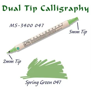 Calligraphy Pen Çift Uçlu Kaligrafi Kalemi 2 Mm - 5 Mm Spring Green
