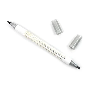 Çift Uçlu Metalik Davetiye Ve Kaligrafi Kalemi Silver