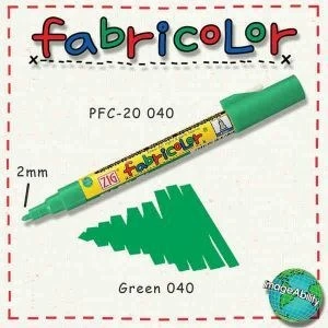 Fabricolor Kumaş Boyama Kalemi 2mm İnce Uçlu Yeşil Renkli Sanatsal Malzeme