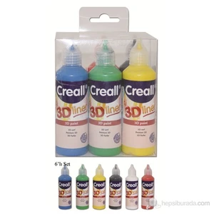 3D Liner 80ml 6'lı Set Kabaran Boya
