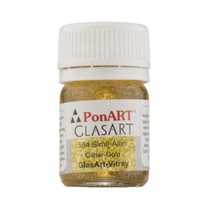 Glass Art 20 Ml Simli Altın Cam Boyası - 584