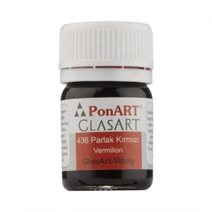 Glass Art 20 Ml Parlak Kırmızı Cam Boyası - 436