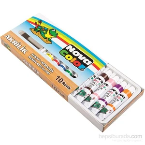 Nova Color Nc-233 Akrilik Boya 10 Renk Tüp Takım 18 cc