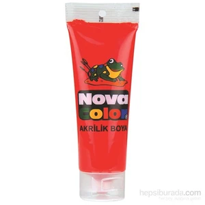Nova Color Nc-256 Akrilik Boya Plastik Tüpte 75 gr  Kırmızı