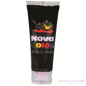Nova Color Nc-260 Akrilik Boya Plastik Tüpte 75 gr  Siyah